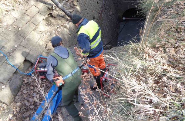 Hydrocurage du siphon de l'Ouvèze